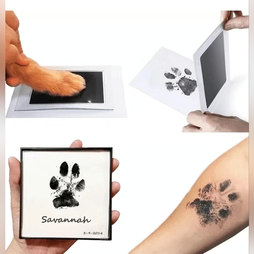 FRAMED Baby 👣 footprint handprint Ink Pad Touchless Ink Pad Pet Footprint pad - Picture 3 of 11